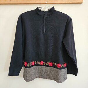 Holiday Quarter-Zip Pullover Petite Small